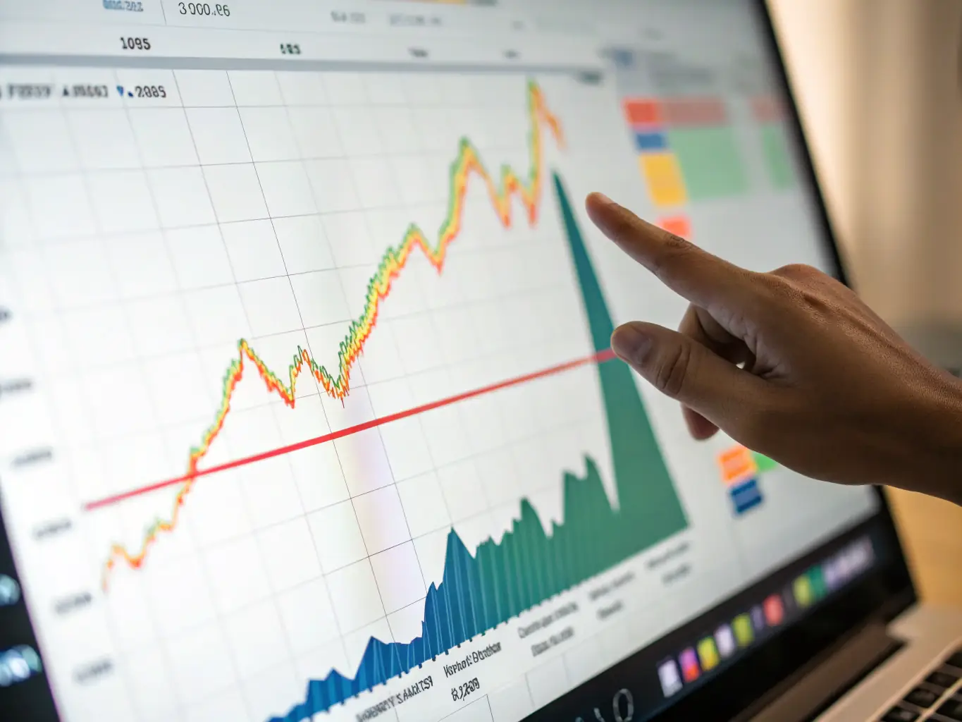 An image showing a graph trending upwards, symbolizing business growth and increased ROI as a result of TECH SHARKS CONSULTING's solutions.